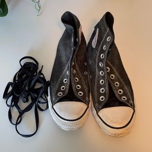 Dark Grey high top women’s size 9 Converse